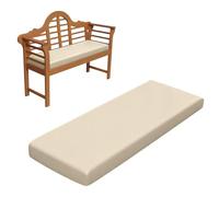 RZYW Cojines de Asiento para Exterior Interior de 5cm de Espesor, Cojín de Banco de Jardín Impermeable, Cojín para Silla Lavable Antideslizante, para Cocina Terraza Sofa Columpio,Beige,115x40cm