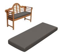 RZYW Cojines de Asiento para Exterior Interior de 5cm de Espesor, Cojín de Banco de Jardín Impermeable, Cojín para Silla Lavable Antideslizante, para Cocina Terraza Sofa Columpio,Gris,95x30cm