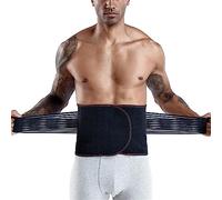 S-5XL Talla Grande Soporte De Espalda Cinturón De Soporte Lumbar Faja De Descompresión De La Columna Vertebral De Los Hombres Alivio Dolor Espalda Baja Deportes Fitness Entrenador Cintura (Color : Bl