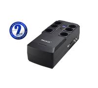 S.A.I. Interactivo 800VA / 480W con USB, RJ y Cargador USB - Protección de Equipos y Respaldo de energía.