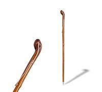 S&B Bordón de Peregrino y enderismo · Madera de Castaño Oscuro con Raíz Natural · Artesanal Made in Spain para Camino de Santiago, Montaña, Trekking y Trail Running (95cm)