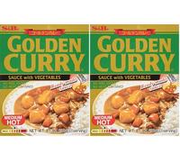 S&B - Curry Japonés con Vegetales, Condimento Japonés, Sabor Medio Picante, Blsa Pouch - 230g (Paquete de 2)