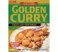 S&B - Curry Japonés con Vegetales, Sabor Medio Picante, Bolsa Pouch - 230 g
