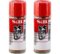S&B Paquete Doble de Mezcla de Especias japonesas Nanami Togarashi (2 x 15 g) Shichimi en Polvo con Siete Especias