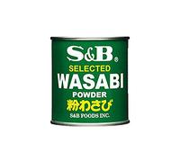 S&B Wasabi en Polvo Desecado y Molido, Polvo de Wasabi, Condimento para acompañar en Sushi o Sasahimi, Elaboración de Salsas, 30 g