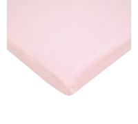 S?bana ajustable para cuna American Baby Company de 15 x 33, 100 % algod?n natural, tejido de punto jersey, rosa, suave y transpirable, para ni?as