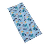 S bana para siesta preescolar en azul, verde azulado y coral con motivos extra os pero lindos de Disney Stitch