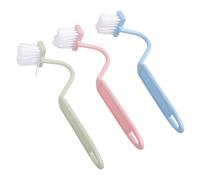S Bend Bathroom Brush Three Color Pack Flexible Head Fit For Toilet Bowl Sink Grout Durability Ergonomic Household Tool S Shaped Toilet Brush