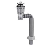 S-Bend Sink Drain Pipe Kit | Anti Odor Bathroom Basin Drain Hose Stainless Steel Flexible Waste Pipe Set | Anti Backflow Wash Basin Plumbing Trap Kit (Random New/Old Version)
