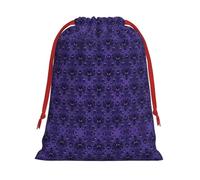 S - Bolsa de Navidad con cordón, reutilizable, estampado de enjambre de fantasmas, sacos de fiesta de Navidad, golosinas y recuerdos para vacaciones, bodas