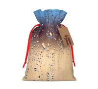 S - Bolsas de Navidad con diseño de gotas de lluvia en vidrio, bolsa de regalo para cumpleaños, bodas