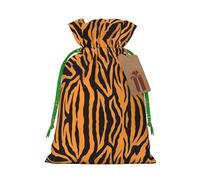 S Bolsas de Navidad - Tigre Naranja Leopardo (1) Bolsa de regalo de regalo para cumpleaños, bodas