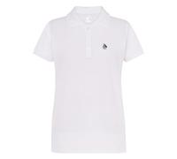S&C - Polo de Mujer Manga Corta Algodón, Color Liso, Estilo Casual, Tejido Punto Piqué, Cuello 3 Botones, Diseñado en España, Ligeramente Entallado, Ver Guía, Blanco, M