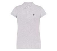 S&C - Polo de Mujer Manga Corta Algodón, Color Liso, Estilo Casual, Tejido Punto Piqué, Cuello 3 Botones, Diseñado en España, Ligeramente Entallado, Ver Guía, Gris, M