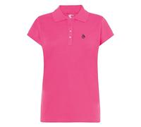 S&C - Polo de Mujer Manga Corta Algodón, Color Liso, Estilo Casual, Tejido Punto Piqué, Cuello 3 Botones, Diseñado en España, Ligeramente Entallado, Ver Guía, Azalea, XL