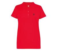 S&C - Polo de Mujer Manga Corta Algodón, Color Liso, Estilo Casual, Tejido Punto Piqué, Cuello 3 Botones, Diseñado en España, Ligeramente Entallado, Ver Guía, Rojo, M