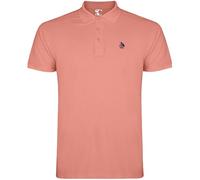 S&C - Polo Hombre Manga Corta Algodón 100%, Color Liso, Estilo Casual, Cuello 3 Botones, Diseñado en España, Tejido Punto Piqué, Corte Regular, Talla Ajustada, Salmón, 3XL
