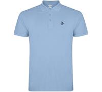 S&C - Polo Hombre Manga Corta Algodón 100%, Color Liso, Estilo Casual, Cuello 3 Botones, Diseñado en España, Tejido Punto Piqué, Corte Regular, Talla Ajustada, Azul Celeste1, S