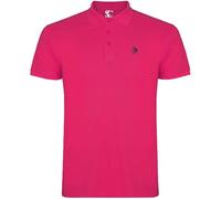 S&C - Polo Hombre Manga Corta Algodón 100%, Color Liso, Estilo Casual, Cuello 3 Botones, Diseñado en España, Tejido Punto Piqué, Corte Regular, Talla Ajustada, Rosa Fucsia, M
