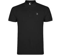 S&C - Polo Hombre Manga Corta Algodón 100%, Color Liso, Estilo Casual, Cuello 3 Botones, Diseñado en España, Tejido Punto Piqué, Corte Regular, Talla Ajustada, Negro, M