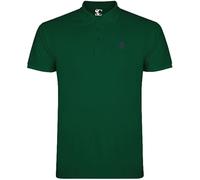 S&C - Polo Hombre Manga Corta Algodón 100%, Color Liso, Estilo Casual, Cuello 3 Botones, Diseñado en España, Tejido Punto Piqué, Corte Regular, Talla Ajustada, Verde Botella, S
