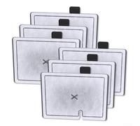 S - Cartuchos de filtro de repuesto para acuario QuietFlow - Paquete de 6 unidades, negro y plateado, tela no tejida + carbón activado + zeolita, 17 x 14 x 1 cm / 12,5 x 10,5 x 1 cm / 9,5 x 7,2 x 1 cm