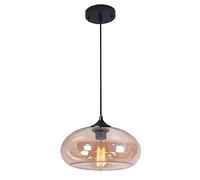 S-Cevada 28cm Luz Colgante de Cristal Colorida Vintage Industrial Retro Loft Bar E27 Lámpara Colgante de Techo Cocina Comedor Dormitorio Iluminación Interior
