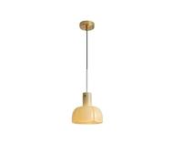 S-Cevada - Lámpara colgante de cristal moderno con pantalla en forma de pétalo, casquillo E27, luminaria de altura ajustable para isla de cocina, comedor, dormitorio, sala de estar, café (beige)