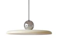 S-Cevada Lámpara Colgante Moderna 40cm LED Dimmable Lámpara Suspendida de Metal Vintage con Portalámparas de Color para Dormitorio Isla de Cocina Salón Pasillo Comedor (Plateado+Blanco)
