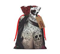 S Christmas Bags - Bolsas de regalo con diseño de calavera y huesos cruzados para Navidad, cumpleaños, boda, recuerdos de fiesta