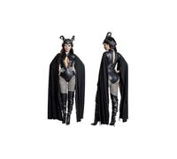 (S)Conjunto de disfraz de Reina Malvada Negra con diadema, disfraz de cosplay para Halloween