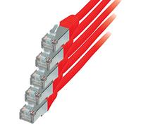 S-Conn Cat. 6, S/FTP 1 m - Cable de Red (S/FTP 1 m, 1 m, Cat6, S/FTP (S-STP), RJ-45, RJ-45, Rojo)