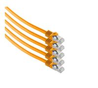 S-Conn Cat. 7 S/FTP 0.5 m - Cable de Red (0,5 m, Cat7, S/FTP (S-STP), RJ-45, RJ-45, Naranja)
