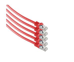 S-Conn RJ45-RJ45, m-m, 0.25m - Cable de Red (m-m, 0.25m, 0,25 m, Cat7, S/FTP (S-STP), RJ-45, RJ-45, Rojo)
