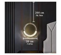 , S Crystal Moon Nordic Interior Lighting Art Lámpara de Techo Decoración de Sala de Estar Hogar Dormitorio Lámpara Colgante de Noche Iluminación Accesorios de Iluminación Lámpara Colgante, 20 cm Círc