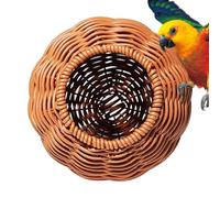 s de pájaros, de pájaros para la Jaula,Casa de Loro de ratán Hecho a Mano - IMITACIÓN RATISTA Rattan Birds Nest para Patio de Patio de jardín, para Periquito, cacatúa