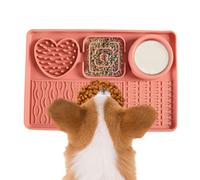 S Dogs, Silicone Pet Licking Pad, 11.81x7.87 Inches Mental Stimulation Puzzle Toy, Non-Slip Silicone Slow Feeder Bowl, Boredom Relief and Training Aid, Feeders Bowls Dog