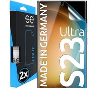 S.E para Samsung Galaxy S23 Ultra película protectora - 2x películas en SET de Alemania, ayuda a la instalación fácil, sin polvo, sin burbujas, S23 Ultra película TPU material, S23 Ultra película