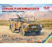 S. E. Pkw Kfz.70 Con Zwillingssockel 36 , WWII German Military Vehicle 1 :3 5