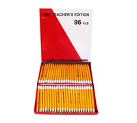 S&E Profesor's Edition 96pcs Half Pencils con borrador Tops Golf Pencil Classroom Pew - # 2 HB Hexagon pre -sharpened 96 Paquete a granel de conteo