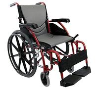 S-Ergo 115 - Silla de ruedas ergonómica ultraligera con reposapiés y ruedas para silla de ruedas (40,6 cm), color rojo