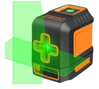 S.Fine Nivel Láser Autonivelante en Cruz, Láser Verde con Brillo Ajustable, Herramienta Duradera IP54 para Colgar Cuadros, Baldosas, Construcción, Bricolaje y Reformas del Hogar