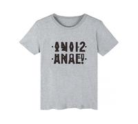 (S,Gray)Russian Alphabet Printed T-Shirt for Unisex Short Sleeve Shirt Summer Tops