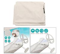 (S,Green)Swimming Pool Solar Blanket Cover Waterproof Winter Summer Roller Reel