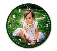 S&H&OU Reloj De Pared Personalizado, Relojes De Pared con Foto para DecoracióN para Sala De Estar, Reloj De Pared Silencioso para NiñOs, Reloj De Tiempo para Colgar En La Pared con Foto Personalizada