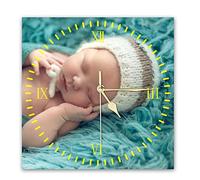 S&H&OU Reloj De Pared Personalizado, Relojes De Pared con Foto para DecoracióN para Sala De Estar, Reloj De Pared Silencioso para NiñOs, Reloj De Tiempo para Colgar En La Pared con Foto Personalizada