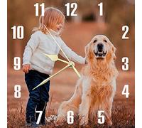 S&H&OU Reloj De Pared Personalizado, Relojes De Pared con Foto para DecoracióN para Sala De Estar, Reloj De Pared Silencioso para NiñOs, Reloj De Tiempo para Colgar En La Pared con Foto Personalizada