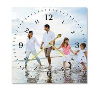 S&H&OU Reloj De Pared Personalizado, Relojes De Pared con Foto para DecoracióN para Sala De Estar, Reloj De Pared Silencioso para NiñOs, Reloj De Tiempo para Colgar En La Pared con Foto Personalizada