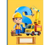 *S* HOME BUILDER LETTER MONOGRAM COMPOSITION NOTEBOOK Diary Journal Cute Real Estate Construction Building Truck Contractor Figurine Doll Art: ֍Wide ... GrandKids Child GIFT Pre School Kindergarten