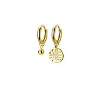 S Hoop Diamond Star Asymmetric Tassel Earrings for Women Fine Jewelry Circle Earring